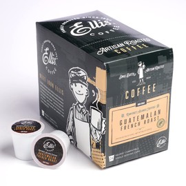 Ellis Coffee - Rainforest Alliance Certified Guatemalan French Roast - Dark Roast - Single Serve Coffee Pods - 24 Coffee Pods