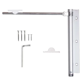 Rod Door Closer Made of Aluminium for Gate Wings up to 40 kg Including Mounting Material | Apartment Door, Entrance Door