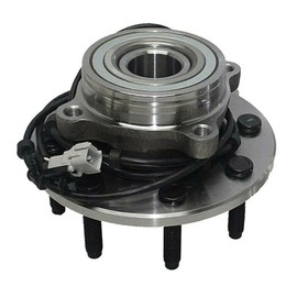 JKSXIX Wheel Hub and Bearing Assembly Right Passenger Left Driver Front Side Polished Protected with ABS Sensor 8 Lugs 4WD for Dodge for Ram 2500 5.2L 00-01 for Ram 2500/3500 5.9L/8.0L 00-02