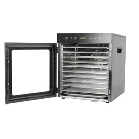 Clivia Food Dehydrator Machine with 10 Stainless Steel Trays,800W Beef Jerky Dehydrator Machine,Food Dryer for Fruits VegetablesSnackDog Treats,24 Hour Digital Timer 86°-194° Temperature Control