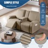 TAOCOCO Recliner Loveseat Cover with Middle Console 4 Pieces Recliner