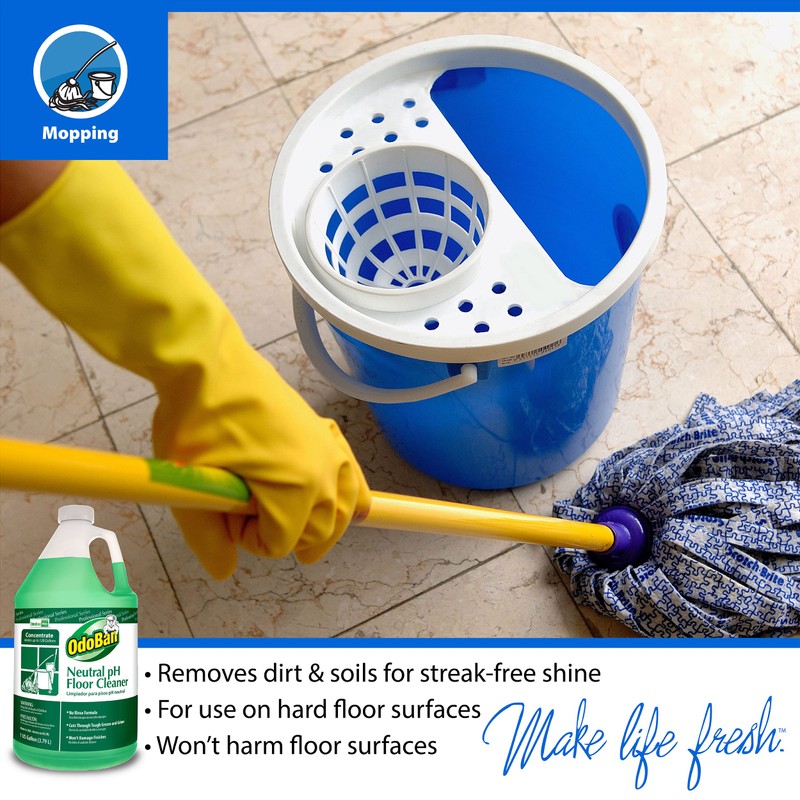 OdoBan Professional Series Neutral pH No Rinse Floor Cleaner Concentrate,