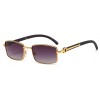 Men Sunglasses Square Classic Hip Hop Shades Buffs Wood Arms