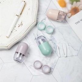 미니 콘택트 렌즈 케이스 여자 컬러 눈 컨테이너 Mini Contact Lens Case Women Colorful Eye Container [01 random color 1pcs]