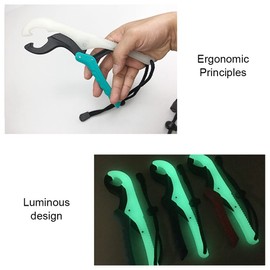 MiOYOOW Floating Fish Gripper, Fish Lip Gripper, Strong Fish Tongs Gripper, Luminous Fishing Clip Grip for Outdoor Fishing