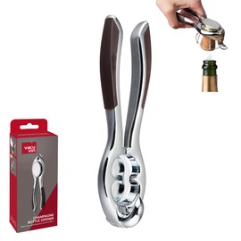 Vacu Vin Champagne Bottle Opener, Stainless Steel