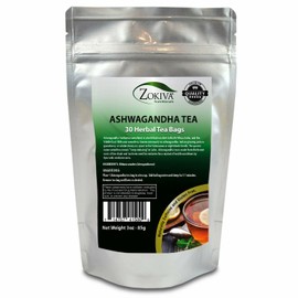 Ashwagandha Tea Organic (30 Bags) Premium Quality 100% Pure Root -Withania Somnifera