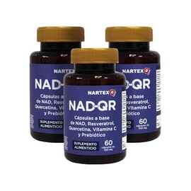NAD+ con Resveratrol, Quercetina y Vitamina C – Suplemento Alimenticio en Cápsulas, 3 Pack de 60 Unidades de 550 mg c/u