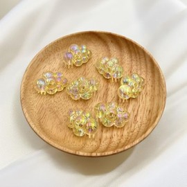 Bubble Clusters - 10 Pk,1:6 Scale Bubbles for Miniature Dollhouse Bath Tub Model, Zen Garden or Fairy Beach - Acrylic Beads for Jewelry Crafts (Yellow)