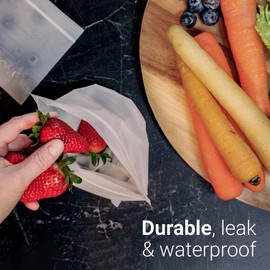 Vove | Plant-Based Zip Lock Bags | Resealable, Bio and Eco-Friendly | Zip Freezer Bags | Sandwich, Snacks and Vegetable bags | Plastic alternative | 100 bags |