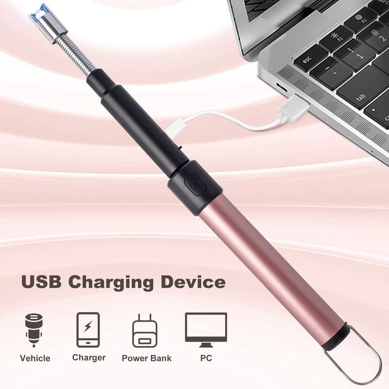 Navpeak Candle Arc Lighters Long Flexible Neck 70cm Telescopic Rechargeable