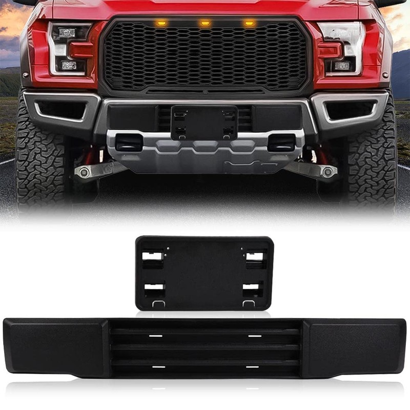 GRAND ORANGE Front Bumper Grille Trim Panel & License Plate