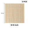 LUTER 9x9.5 Inch Natural Bamboo Sushi Rolling Mat Sushi Making