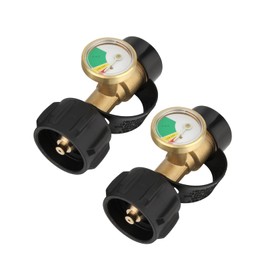 Twilight Garage 2PCS Propane Tank Gauge Level Indicator Leak Detector for 5lb-40lb Propane Tanks, Universal for BBQ Gas Grill, Cylinder, RV Camper and More, Type 1 Connection