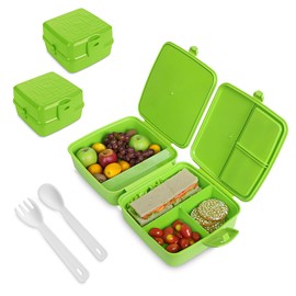 astor24 PREMIUM 2er Set Bento-Box | 1,4 L | Brotdose Kinder mit Fächer BPA Frei | Auslaufsicher Lunchbox Brotbox für Mädchen & Jungen, Jausenbox mit Besteck für Schule