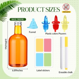 Maxcheck 110 Pcs 16oz Plastic Snow Cone Syrup Bottles with Liquor Spouts 16oz Clear Empty Bar Juice Pour Bottles with 8oz Snow Cone Cups Cone Spoon Straws for Hawaiian Holiday Summer Birthday Party