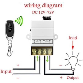 DONJON Wireless Remote Switch with 328ft Long Range DC 12V/24V48V/72V for CAR Anti-Theft Alarms, Security Systems Roller Lind Door,Gate Barriers, Motor Cycles etc
