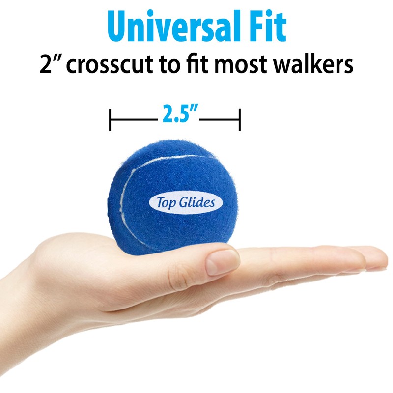Top Glides Precut Walker Tennis Ball Glides (Dark Blue)