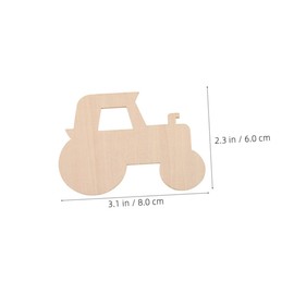 Operitacx 40pcs Wooden Tractor Cutouts Unfinished Craft Blocks for Boys and Girls DIY Toys Maple Wood