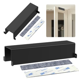 Bifold Door Lock,Fits Bi-Fold Doors from 1 1/8" - 1 3/8" Thick- Double Door Safety Locks Keep Toddler, Cats and Dogs Out of Closets, Cabinets, Pantry (Black, Big 2PCS)