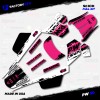 Factory EFX White & Pink Slick Racing Graphics kit fits