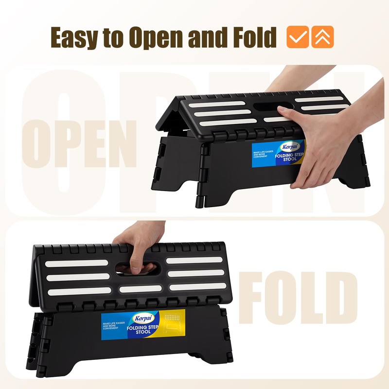 Korpai 5" Folding Step Stool for Adults and Kids 15-Inch