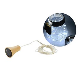 JINSUO Moonlight Star Fairy Lights -Solar Powered Wine Bottle Cork Outdoor Light Garland Lights Festival Outdoor Fairy Light 1M/2M Shaped LED Copper Wire String (Color : White, Size : 1m 10LEDs)