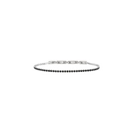Breil Women's Tennis Bracelet in Steel and Black Zirconia TJ3594, Alloy Steel