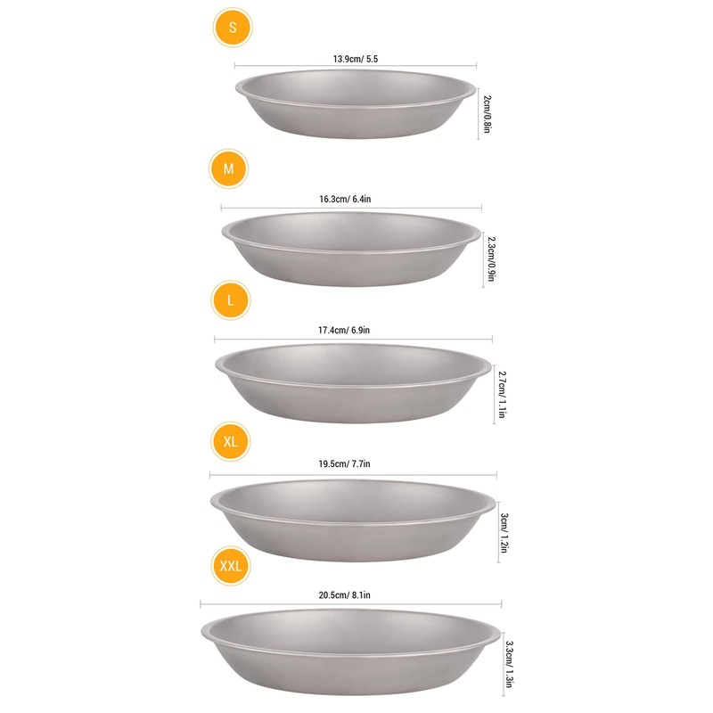 Aomiun Camping Utensil Set, Titanium Plate and Folding Fork Spoon