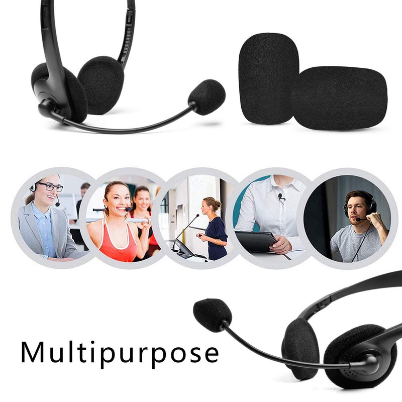 Phinus 10 Pack Lapel Microphone Windscreen, Headset Windscreen, Mic Foam