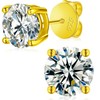 YIMERAIRE Moissanite Earrings, 8MM Diamond Stud Earrings For Women Men