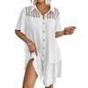 Bsubseach Swim Cover Up for Women Lace Splicing Bathing Suit