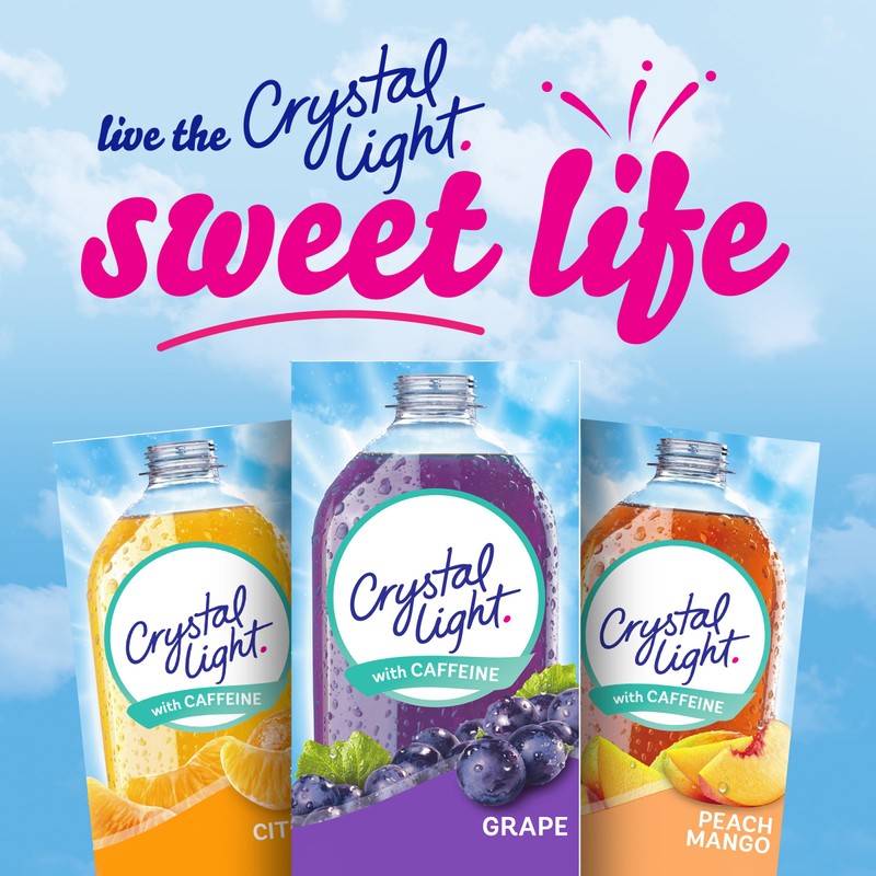 Crystal Light Grape Naturally Flavored Powdered Drink Mix with Caffeine,