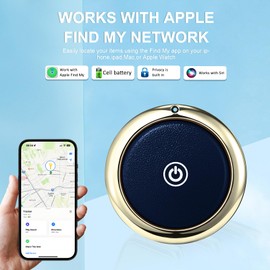 Air Tracker tag Item Finders Tracker Work for Apple Find My (iOS Only) ，GPS Tags for Dogs,Cats, Luggage, Keys, Backpack, Satchel Etc(Dark Blue1p)