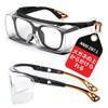 PAERDE Protective Glasses, Can be Worn Over Glasses, Safety Glasses,