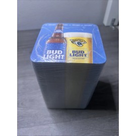 Bud Light Pack of 125, BUD LIGHT Bar Coaster 4 inch x 4 inch 2-sided NEW Coasters Sealed