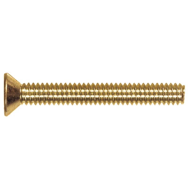 The Hillman Group 2076 Brass Flat Head Slotted Machine Screw