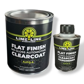 LiME LiNE 2K Clear Coat, Automotive Paint Kit with Hardener, Topcoat For Cars, Trucks and Motorcycles - 1.25 Quart Kit (Flat/Satin Clear Coat)