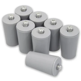 ECENCE Stop Stop for Roller Shutters, Set of 8, 40 mm Including Screw, Grey, End Stop, Roller Shutter Protection Complete
