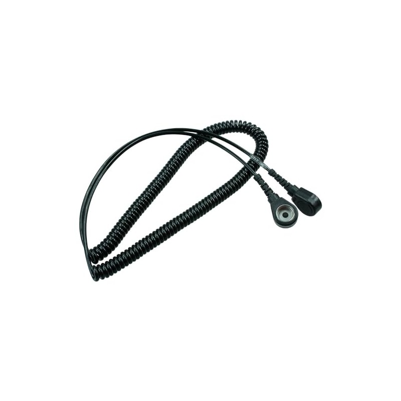 WETEC Spiral Cable with Push Button, ESD, Black, 10/10 mm,