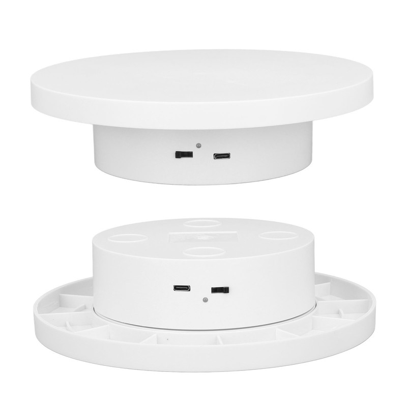 White Automatic 360° Rotating Display Turntable 3KG Load Bearing Electric