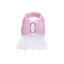 Leconpet Small and Medium Dog Mesh Harness Vest Comfortable Harness, Dog Harness Dress (XS, Pink)
