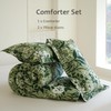 Floral Comforter Queen Size - 100% Cotton Green Comforter Set
