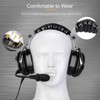 Retevis Noise Reduction Walkie Talkie Headset,Elastic Metal Bracket Racing Headset,for