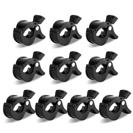10Pcs Stroller Clips Pegs to Hook Muslin and Toys Seat Cover, Stroller Pegs, Blanket Clips, Pram Toy Holder, Black