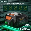For Worx 2pack For WORX 20V MAX Extend 6.0Ah Lithium