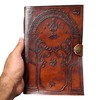 Quirky Craft Brown Leather Journal, Doors of Durin, Tolkien Lord