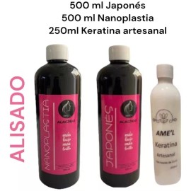 AME’L Alisado Japonés Y Nanoplastia 500 Ml C/u +keratina Artesanal