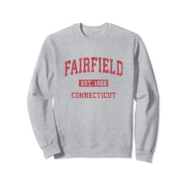 Fairfield Connecticut CT Vintage Athletic Sports Design Sweatshirt