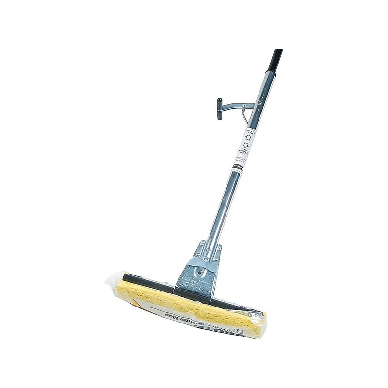 Steel Roller Sponge Mop, Bronze Handle with 12" Wide Yellow